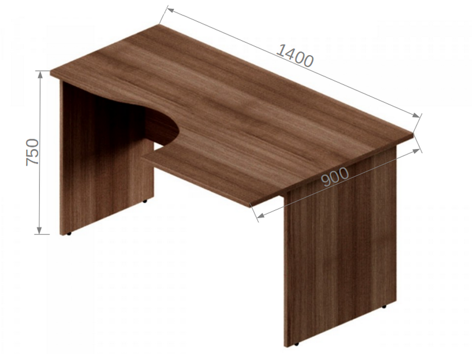 Офисная мебель АГАТ Угловой стол (Правый) А-33 R